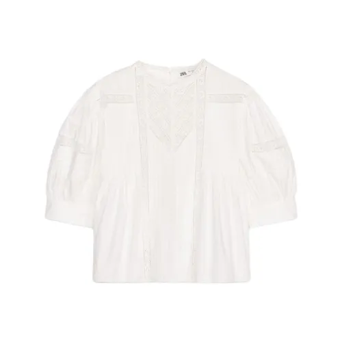 ZARA ZW Series Shirt Women's Raw White