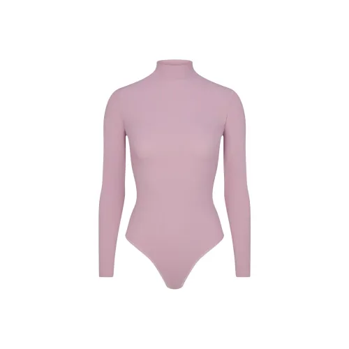 SKIMS FW24 COTTON RIB TURTLENECK BODYSUIT Bodysuits Women's DUSK/Nightfall Color