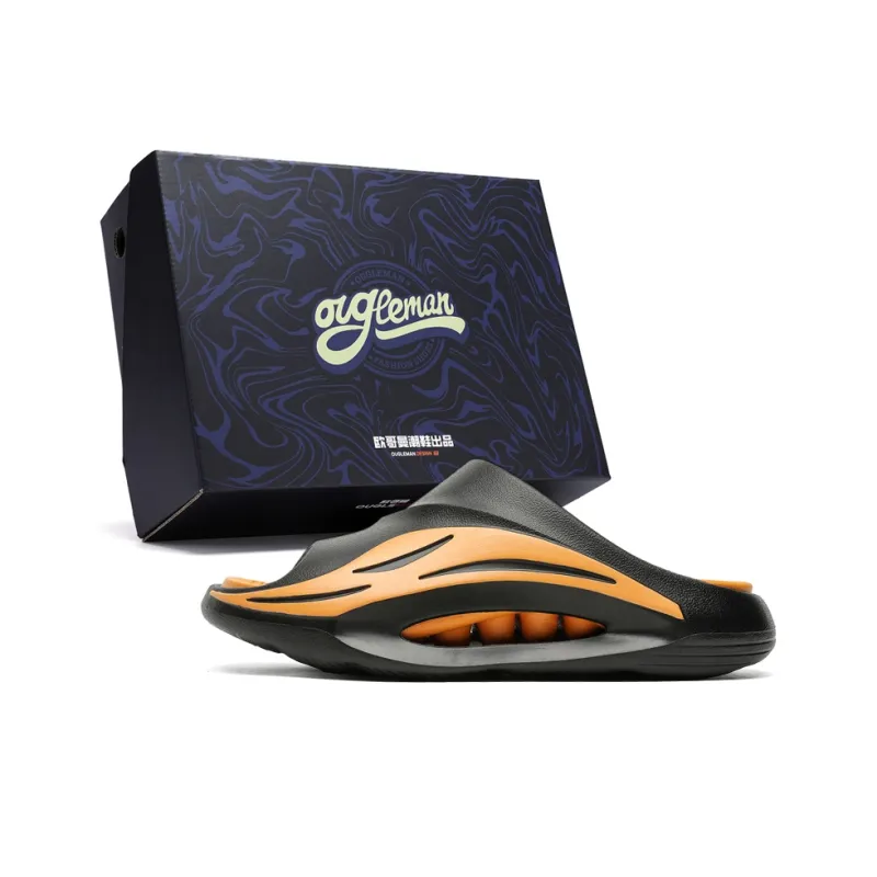 OUGLEMEN Slip Resistant Odor Resistant Slide Slippers Unisex-15