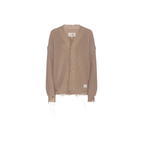 MM6 Maison Margiela Distressed V Neck Cardigan