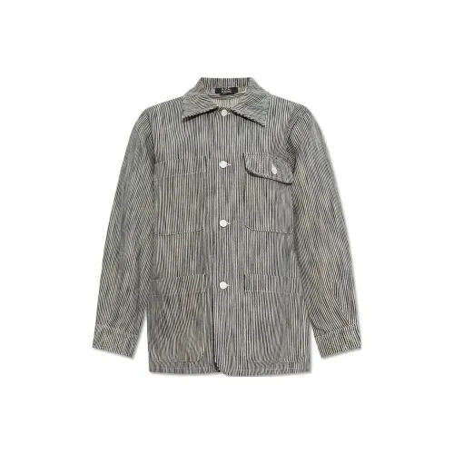 A.P.C Striped Pattern Shirt Jacket