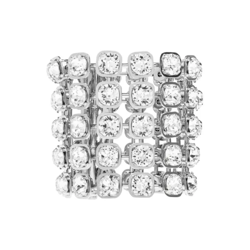 Balenciaga Brass Bangles Unisex Silver-0