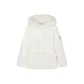Cream White[80% Duck Down Fluffy Thermal-Detachable Fox Fur Collar]