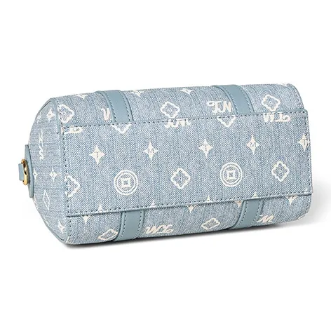 Teenmix PVC Boston Bag, Shoulder Bag, Crossbody Bag, Handbag Regular Women's Coffee/Ecru/Cherry Blossom Pink/Sky Blue-16