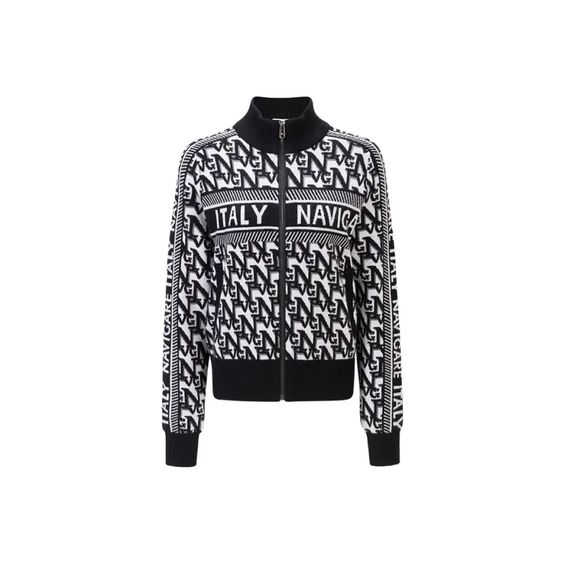 NAVIGARE Knitwear Women's Dark Night Black White-0