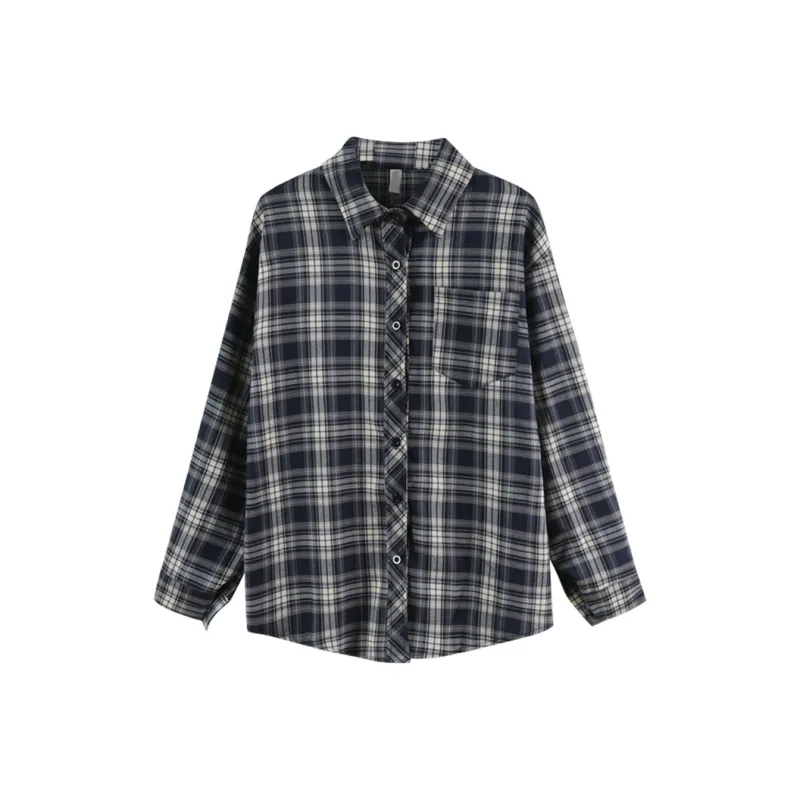 ABBY GODDESS Lazy Thin Shirt Coat Plaid Sun Protection Shirt For Women's Women's-0