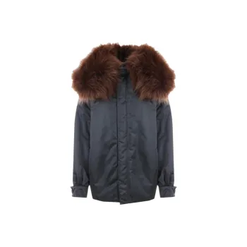 Alaia Fur-Embellished Maxi Bomber Jacket
