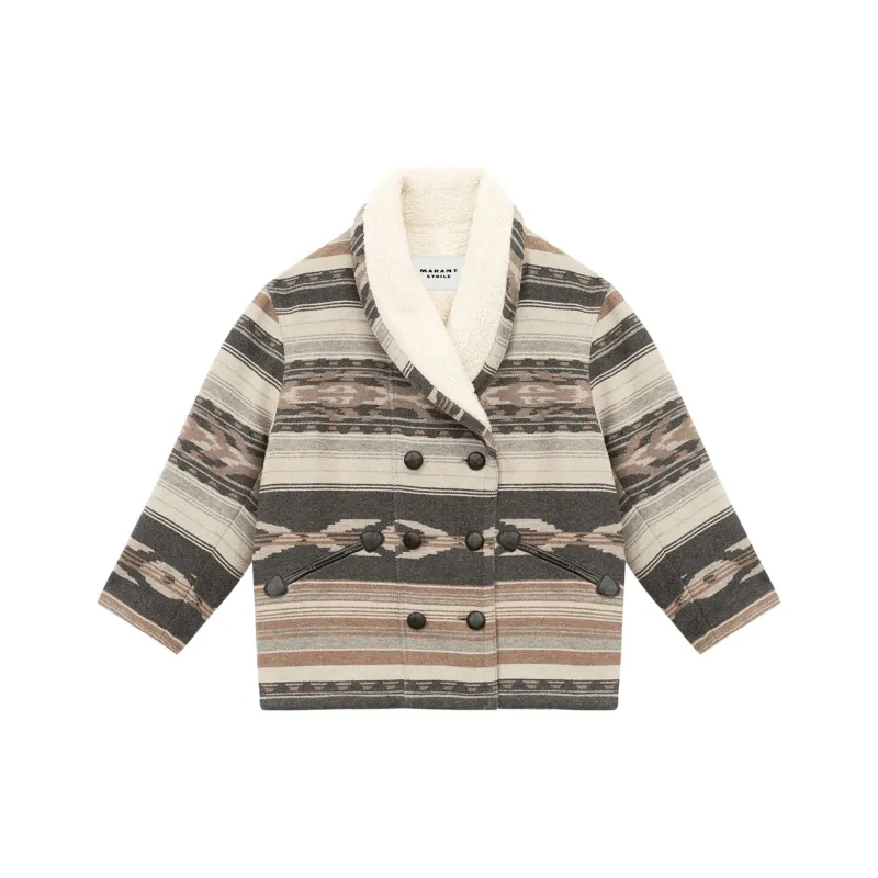 ISABEL MARANT ETOILE Dorcas Patterned Jacquard Coat-0