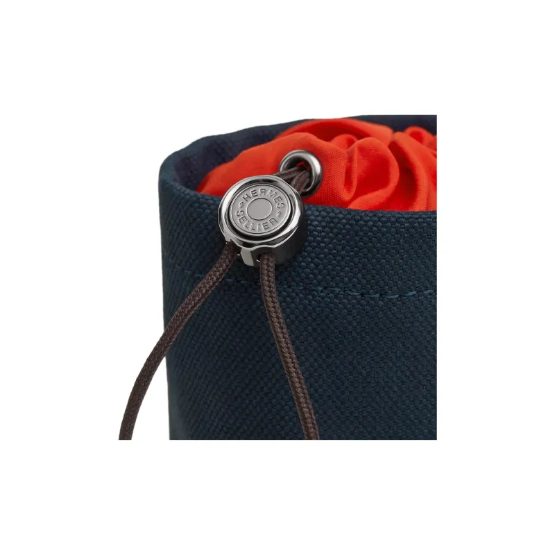 HERMES Canvas Storage Bag Unisex Marine-3