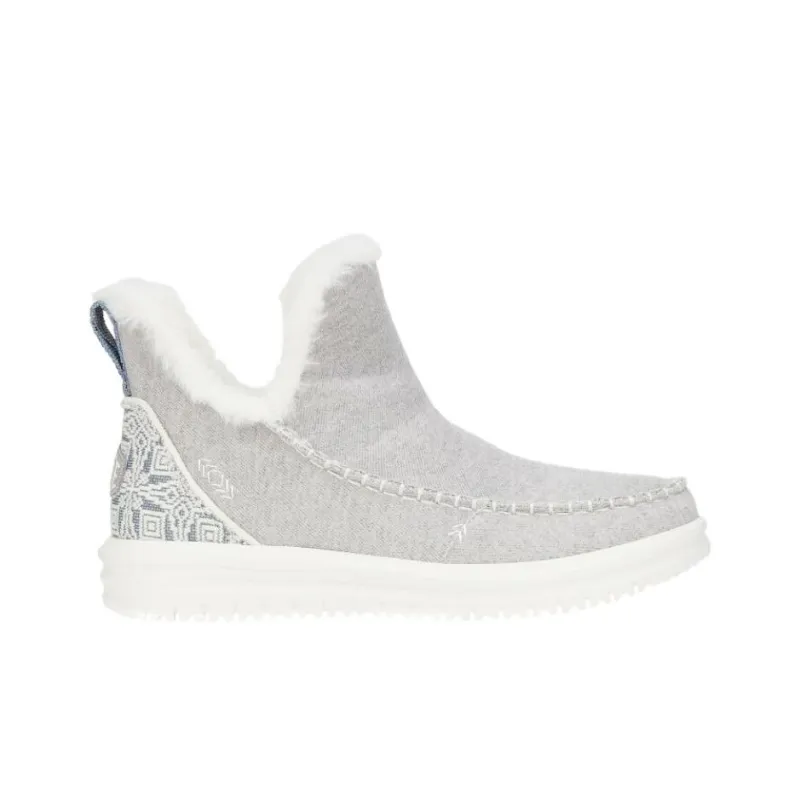 Heydude Camden Brushed Cozy Casual Single Shoes Women's Gray-1