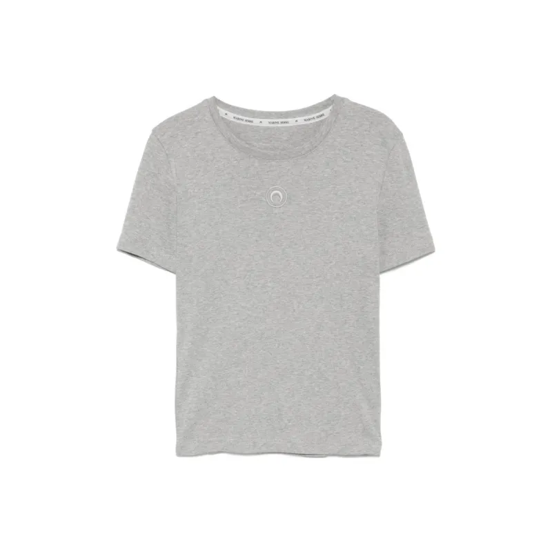 Marine Serre Organic-cotton Ribbed T-shirt-0