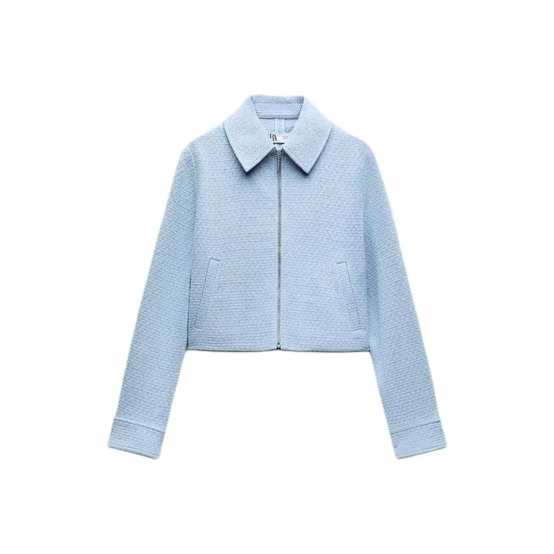 ZARA Jackets Coats Women's Sky Blue-0