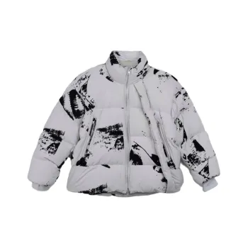 Y 3 Paint Splatter Printed Padded Jacket
