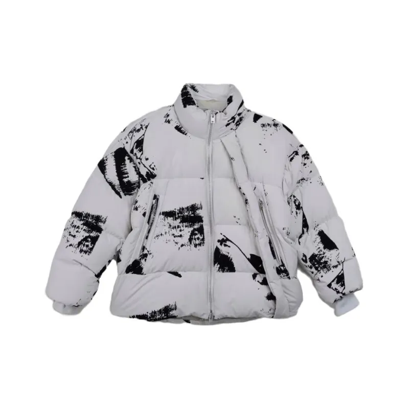 Y-3 Paint Splatter Printed Padded Jacket-0