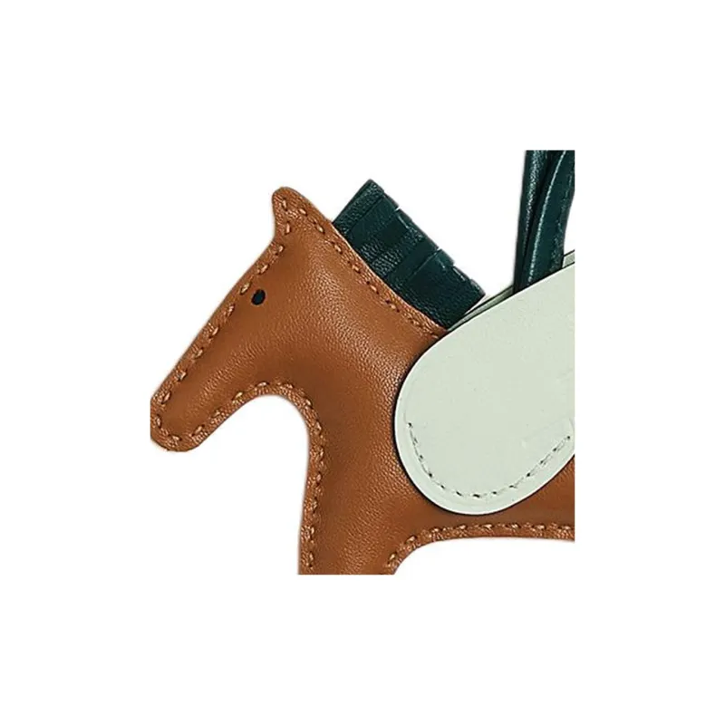 HERMES Rodeo Pegase Milo Lambskin With Swift Calfskin Bag Charm Bag Accessory Small Size Women's Brown & Jasper-1
