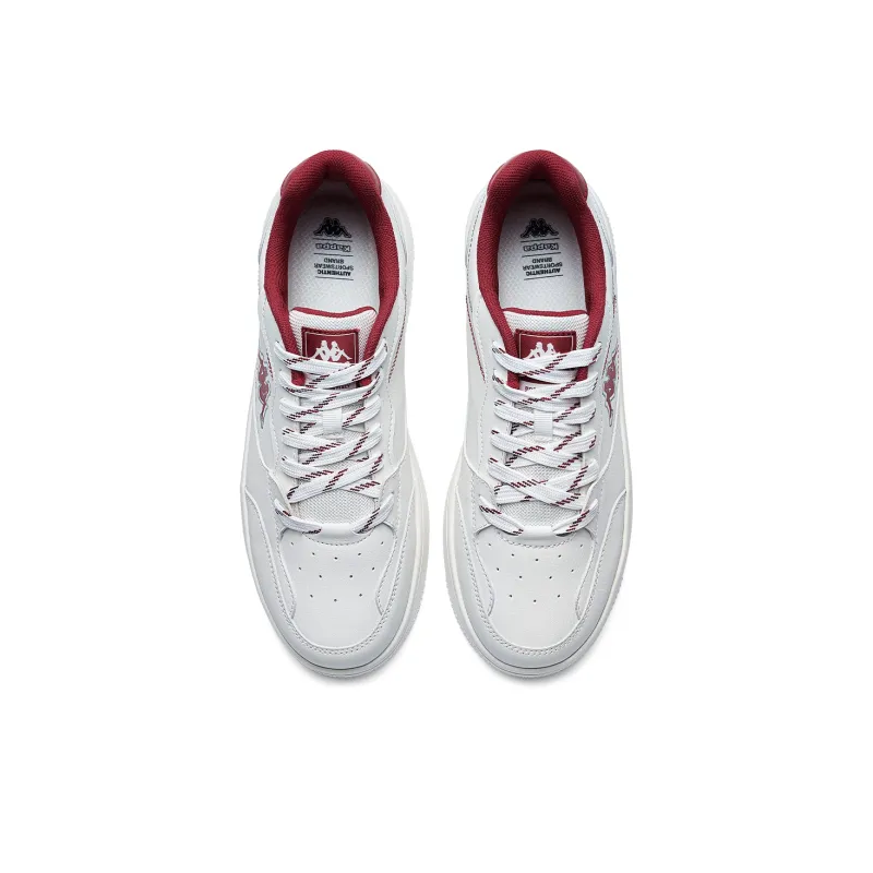 Kappa Back to Back Slip Resistant Cushioning Abrasion Resistant Low Top Skateboard Shoes Unisex Red White-3