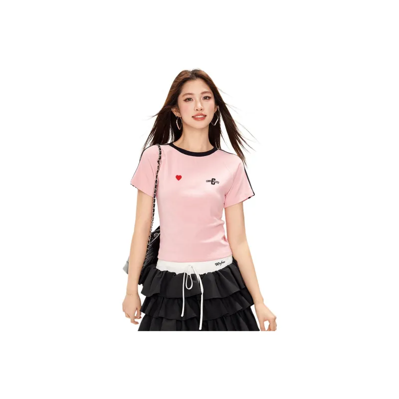  CHOCOOLATE Raglan Sleeve T Shirt Women's PKX/Pink-0