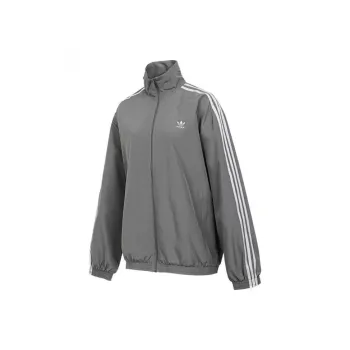 Adidas Originals Classics 3 Stripes OVERSIZED TT Jacket Women's Gray