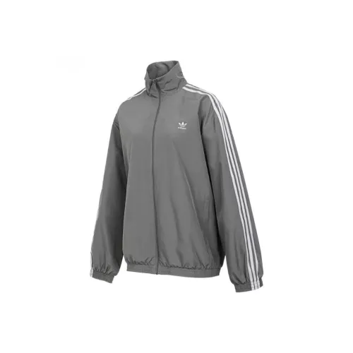 Adidas Originals Classics 3 Stripes OVERSIZED TT Jacket Women's Gray