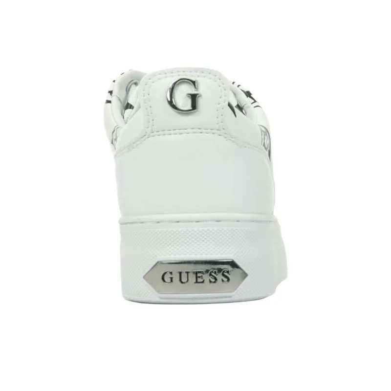 GUESS Gianele Abrasion Resistant Low Top Skateboard Shoes Women's White-4