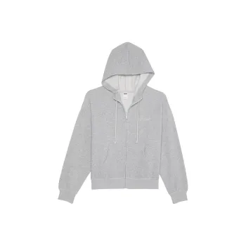 Victoria's Secret PINK Ivy Fleece Campus BlingFull ZipHoodie/MHGB Sweatshirt Women's Medium Size Blend Gray