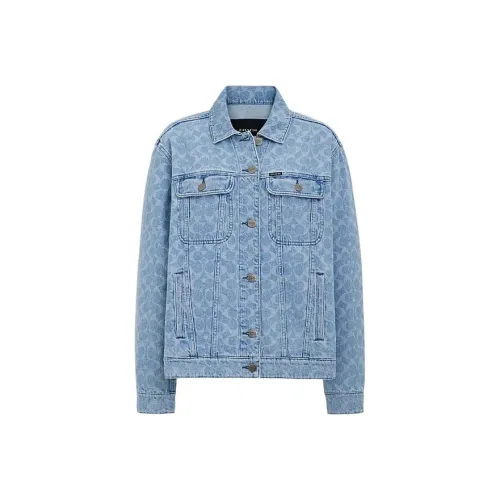 COACH SS24 Jackets Coats Women's Light Wash Color