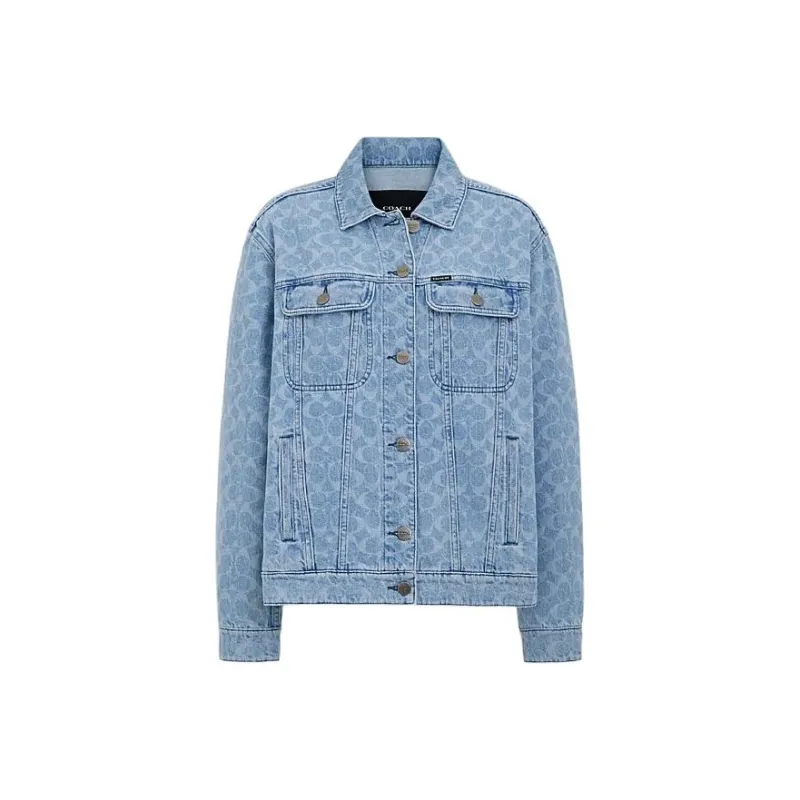 COACH SS24 Jackets Coats Women's Light Wash Color-0