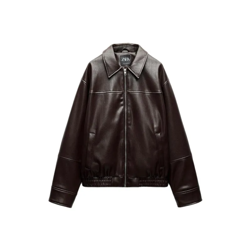 ZARA Jackets Coats Women's Chocolate-0