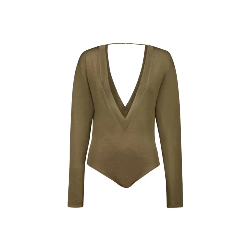 SAINT LAURENT Fine knit Bodysuit-0