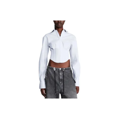 DION LEE SS24 TUXEDO CORSET SHIRT Women's STEAM/Steam Color