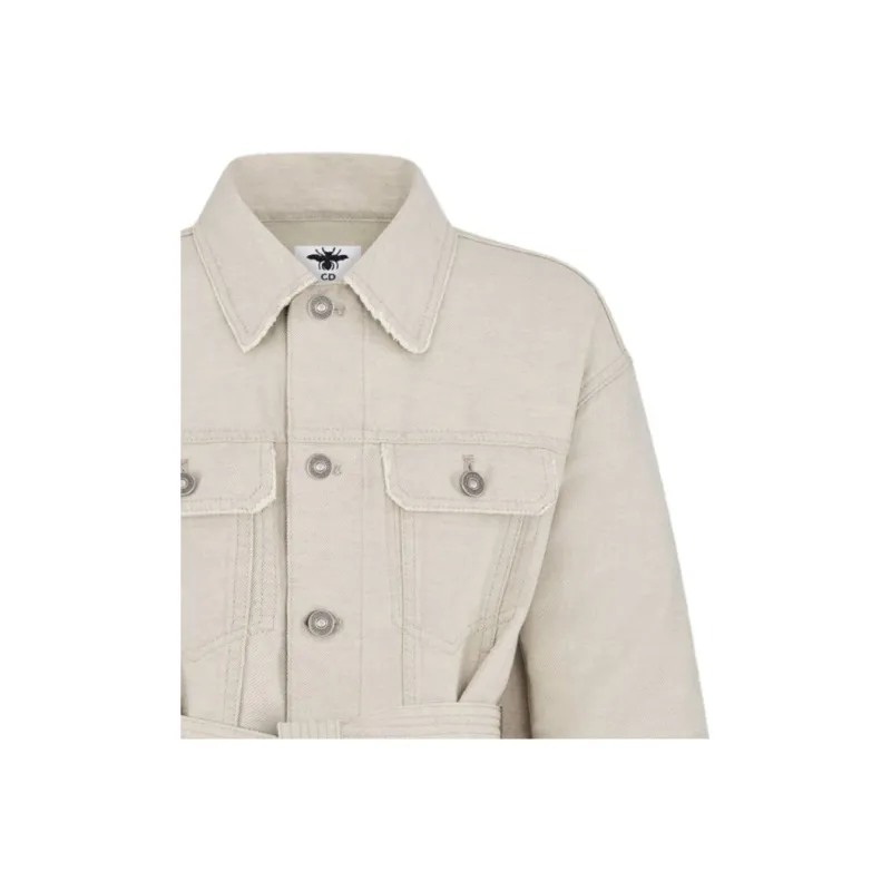 DIOR Denim Jackets Women's Ecru-2