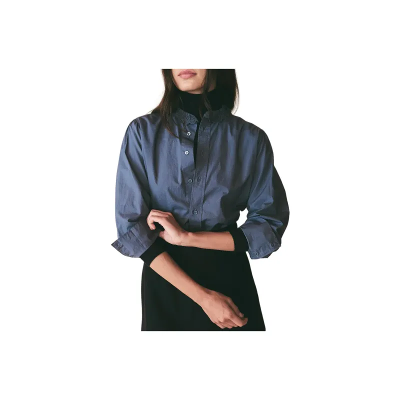 DOEN LAYTON TOP Shirt Women's Pacific Blue-0