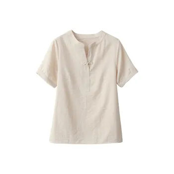 Huagaa Shirts Women's Apricot