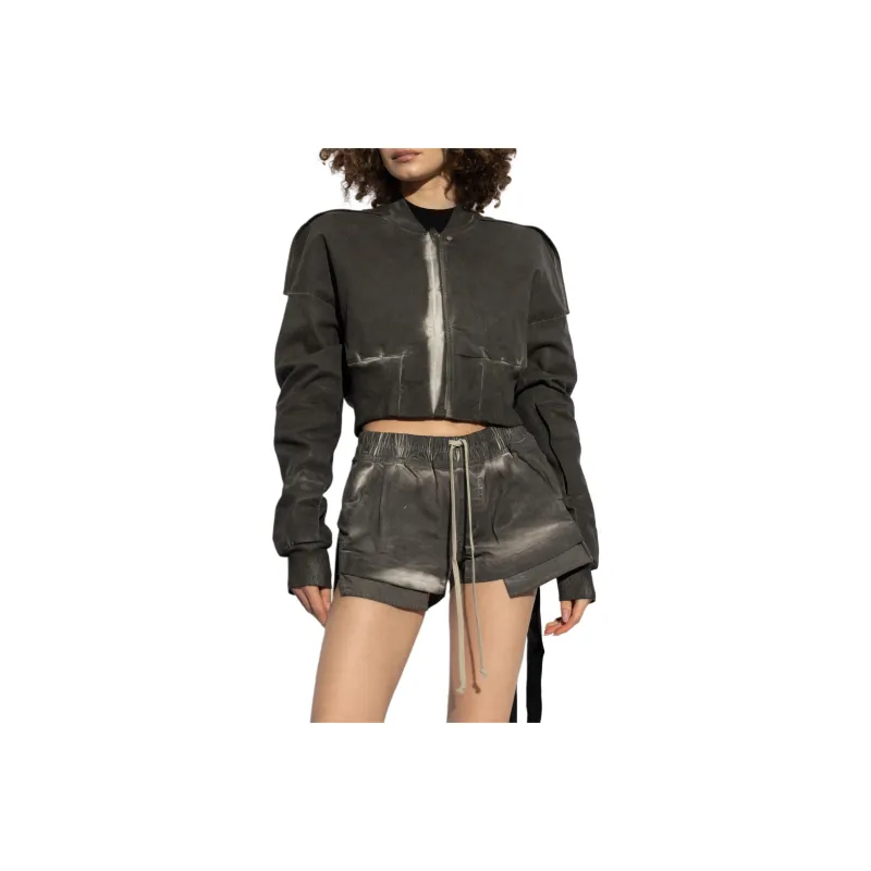 Rick Owens DRKSHDW Flight Cropped Jacket 'Dark Dust'-1