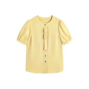 Famanxuan Shirt Women's Light Ginger Yellow