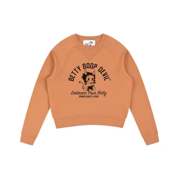 BETTY BOOP Sweatshirt Women's Earthy Orange