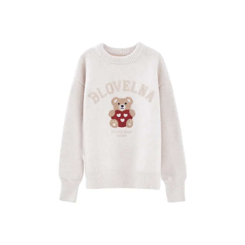 Blovelan Knitwear Women's Pearl Beige Gray-0
