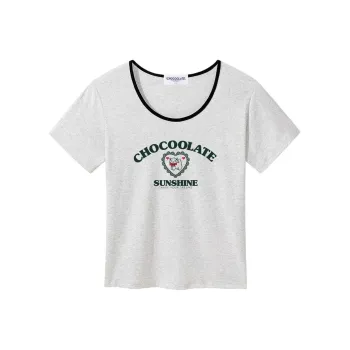  CHOCOOLATE T Shirt Women's GYL/White Gray