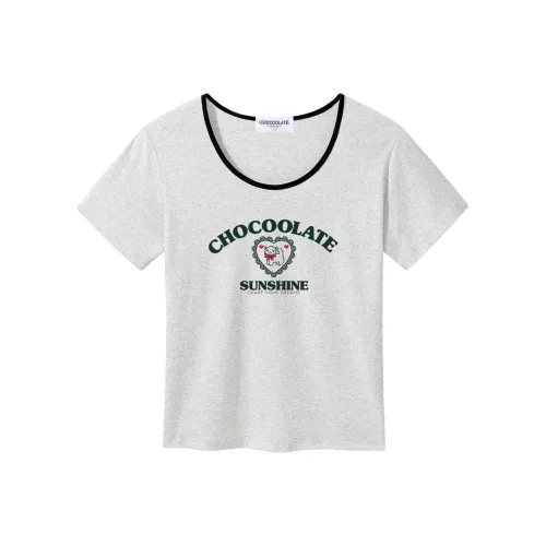  CHOCOOLATE T Shirt Women's GYL/White Gray
