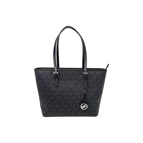MICHAEL KORS Jet Set Leather detail Basket Bag Shoulder Bag Regular Women's Black