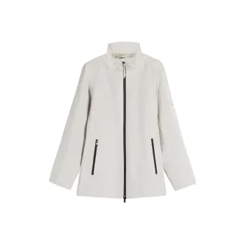 MaxMara Prater Collection Rubber-Coated Technical Canvas Jacket Jackets Coats Women's Stone Color