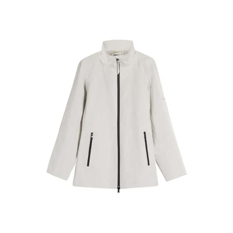 MaxMara Prater Collection Rubber-Coated Technical Canvas Jacket Jackets Coats Women's Stone Color-0