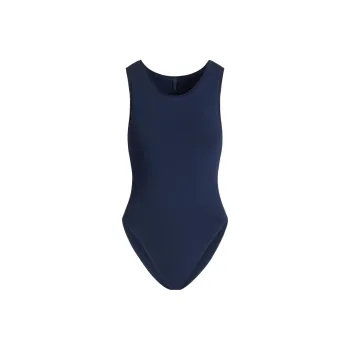 SKIMS SS25 COTTON JERSEY TANK BODYSUIT Bodysuits Women's NAVY/Marine Blue