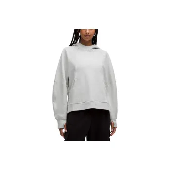 Lululemon Scuba Sweatshirt Women's Light Gray With A Hint Of Mixed Colors