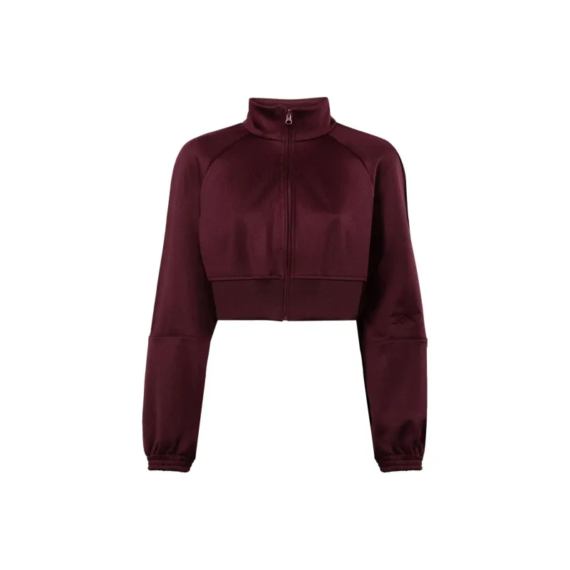 Reebok Logo-embroidered Cropped Track Jacket-0