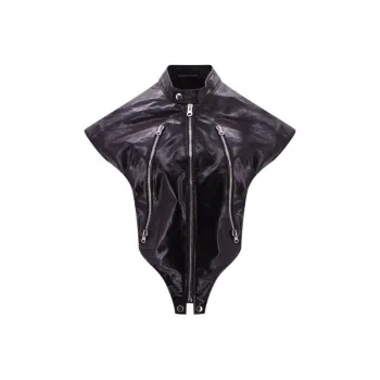 MM6 Maison Margiela Short-sleeve Leather Gilet