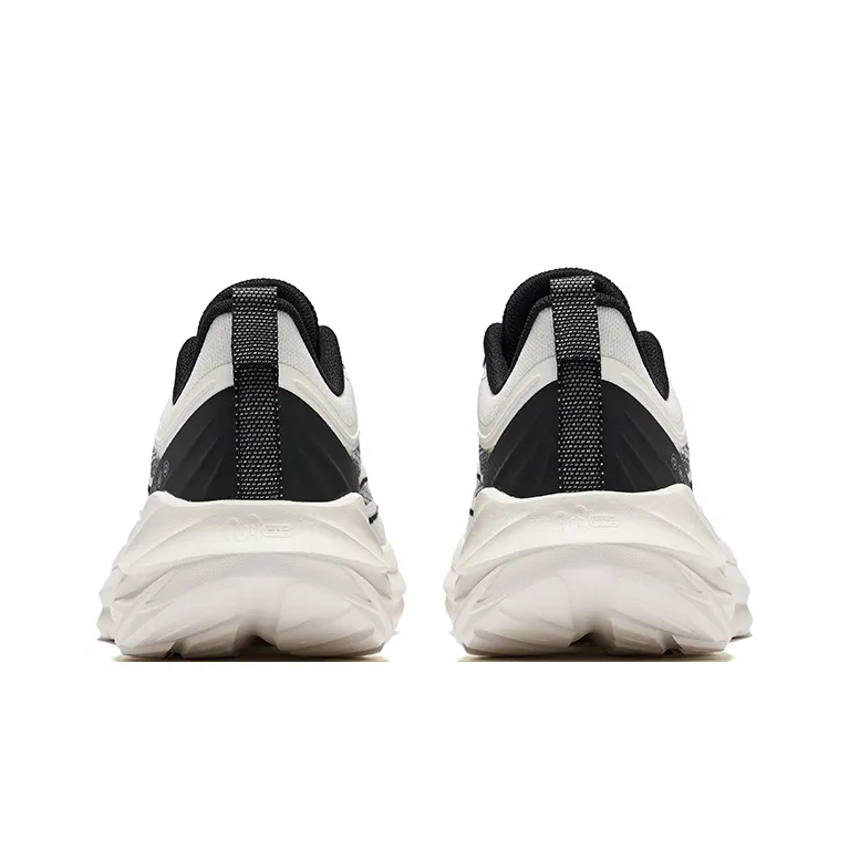 Erke Cushioning Rebound Lightweight Breathable Low-Top Running Shoes Men's Microcrystal White/Jet Black-3