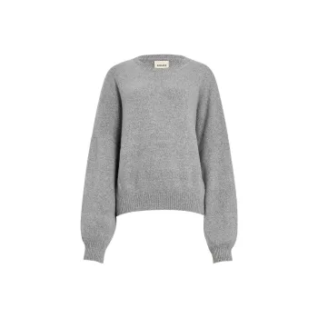 KHAITE FW24 Margaux Sweater Cashmere Sweater Women's Fog/Haze Gray