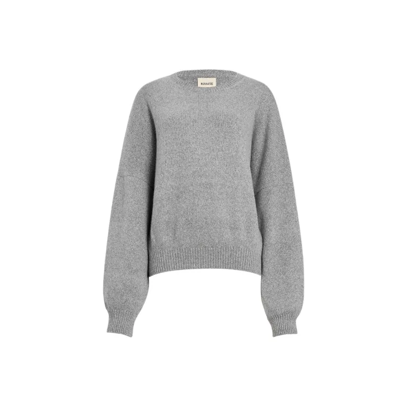KHAITE FW24 Margaux Sweater Cashmere Sweater Women's Fog/Haze Gray-0