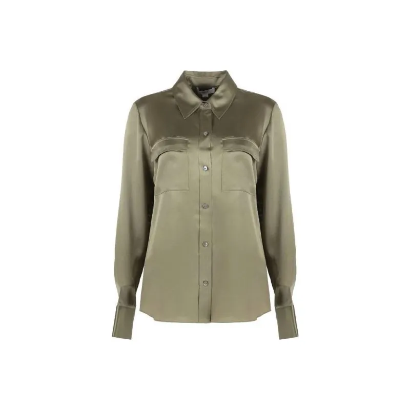 VINCE Long-Sleeved Button-Up Shirt-0